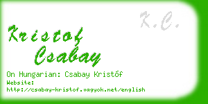 kristof csabay business card