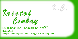 kristof csabay business card